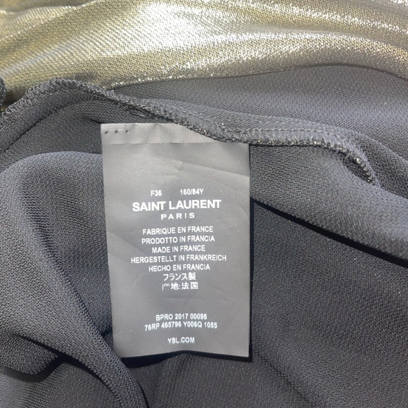 SAINT LAURENT
Jersey Twist Front Sleeveless Dress - size 36. - small - gold - Picture 13 of 16